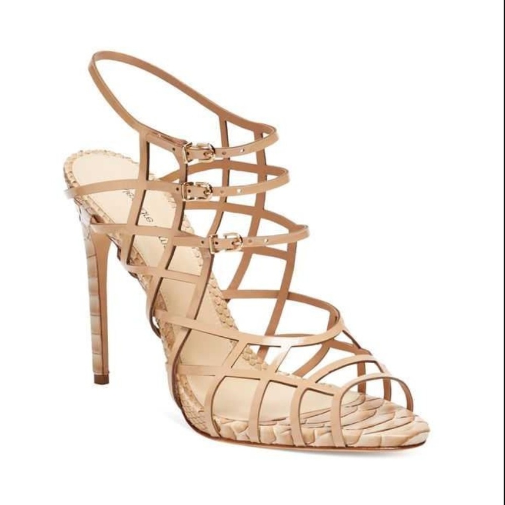 Alexandre Birman Patent Leather & Python Sandal - image 6